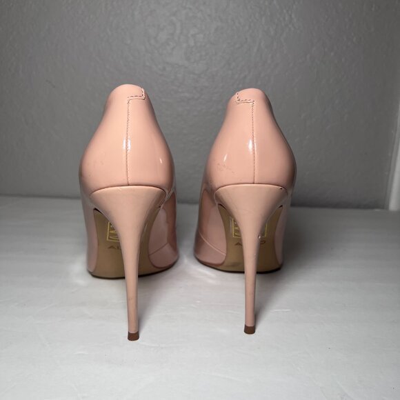 Aldo Stessy Point Toe Pump Heel Nude Pink Patent Leather - Picture 8 of 15